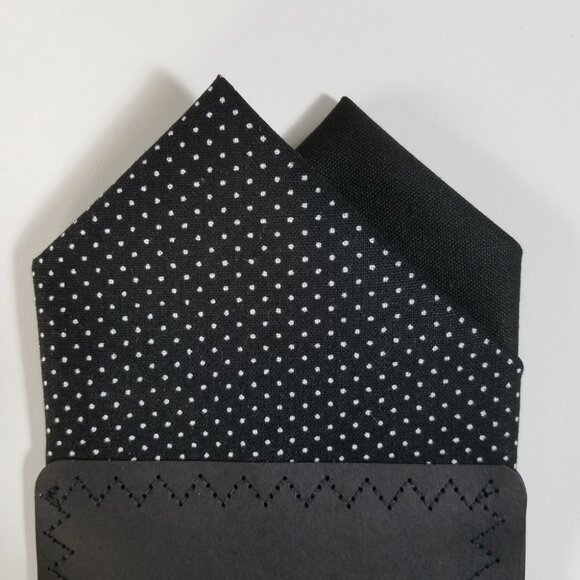 NEW - Contrasting Color 100% Cotton Pre-Folded Pocket Square Handkerchief Insert - Picture 5 of 8